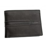 Δερμάτινο πορτοφόλι, χωράει ταυτότητα, Lavor - Wallet - black 1-5814