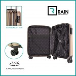 Βαλίτσα καμπίνας με εξωτερική θέση για laptop και επέκταση RB8056 RAIN moca μοκα καφέ