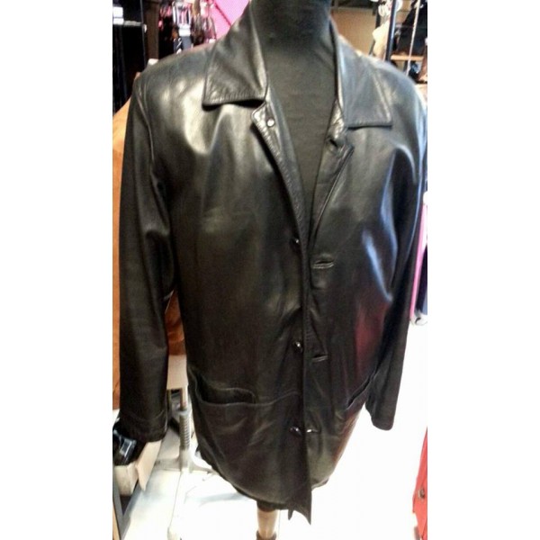 Δερμάτινο ανδρικό  Leather jacket μαύρο