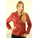 Δερμάτινο γυναικείο red Leather jacket