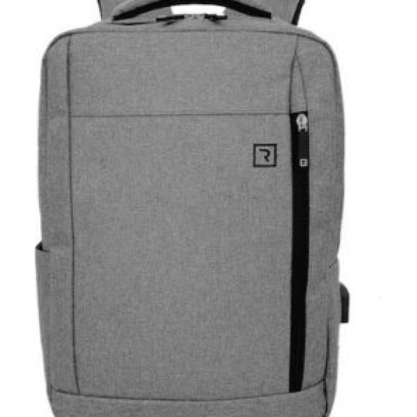 Τσάντα Πλάτης, σακίδιο, Αδιάβροχο Ύφασμα, Rain RBP1000, με θύρα USB grey