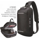 Antitheft Μικρό Σακίδιο Πλάτης Bodybag Leastat LT2020. Μαύρο