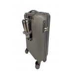 Σκληρή βαλίτσα με ποτηροθήκη, μεγάλη ,διπλές ρόδες, TSA κλειδαριά FORECAST A722 Πράσινη 75εκ