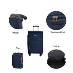 Μεσαία βαλίτσα 4 ρόδες με επέκταση ORMI 65cm μπλε