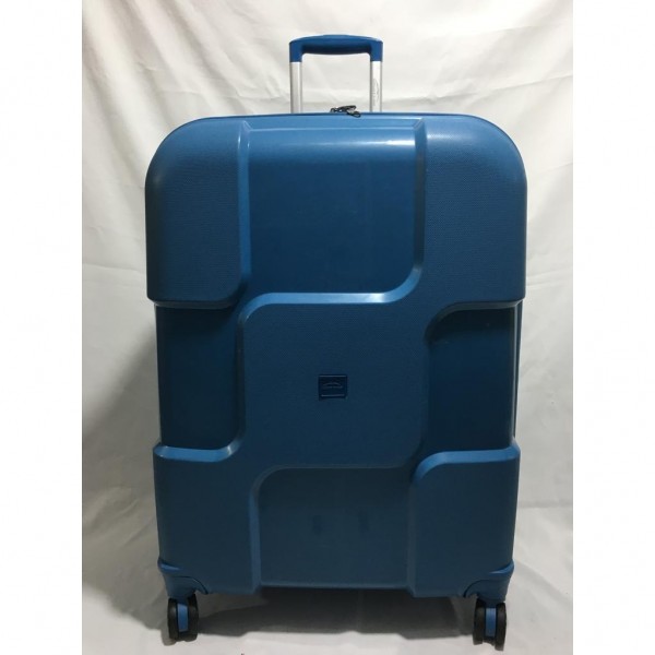 Βαλίτσα μεγάλη σκληρή προπυλαίνιο 4 διπλές ρόδες ALBATROS PP502 PP -28 Μεγάλη 75εκ μπλε